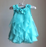 2018 Summer Girls Dress Toddler Girl Chiffon Birthday Party Dress Flowers Kids Sleeveless Dresses Infant Baby Clothes