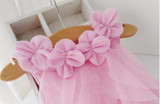 2018 Summer Girls Dress Toddler Girl Chiffon Birthday Party Dress Flowers Kids Sleeveless Dresses Infant Baby Clothes