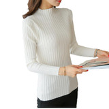 New 2018 spring winter women ladies slim fitting knitted turtleneck sweater top femme korean pullover clothes