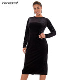 New 2018 Spring Plus Size Velvet Women Dress Big Size 5XL 6XL Long Sleeve Sexy Bodycon Dress Bandage Autumn Vestidos Clothing