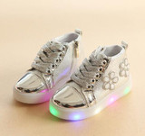 New 2018 hot sales cool LED lighted kids sneakers high quality funny design children shoes cute baby girls boys shoes boots