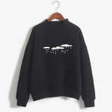 New 2018 Hoody Spring Autumn Long Sleeve Casual Harajuku Pink Sweatshirt Women Cute Printed Hoodies Moletom Feminino Oversize