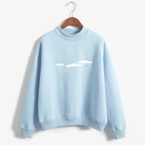 New 2018 Hoody Spring Autumn Long Sleeve Casual Harajuku Pink Sweatshirt Women Cute Printed Hoodies Moletom Feminino Oversize