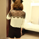 New 2018 Fashion Women Ladies Vintage Chiffion Blouses Shirts Long Sleeve Tops Blusas haut dentelle Lace Blouse chemise femme