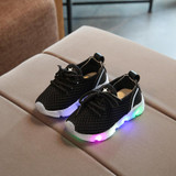 New 2018 European cool new brand kids sport sneakers LED lighted casual girls boys shoes fashion Pu children shoes free shipping
