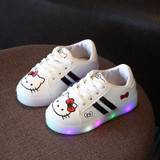 New 2018 European casual Cool LED Light girls boys shoes Cute casual kids glowing sneakers Net breathable baby children shoes
