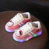 New 2018 European casual Cool LED Light girls boys shoes Cute casual kids glowing sneakers Net breathable baby children shoes