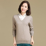 New 2018 Autumn-Spring Fashion Women Sexy V-neck Knit candy color Sweater Outerwear Pullover Tops Knitted Cashmere Sweater Women