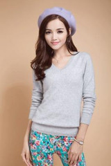 New 2018 Autumn-Spring Fashion Women Sexy V-neck Knit candy color Sweater Outerwear Pullover Tops Knitted Cashmere Sweater Women