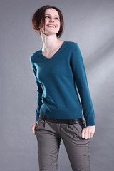 New 2018 Autumn-Spring Fashion Women Sexy V-neck Knit candy color Sweater Outerwear Pullover Tops Knitted Cashmere Sweater Women