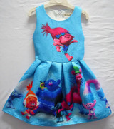 New 2017,Trolls Clothes,Trolls Dress,Summer,Girl Princess Dress,Girl Clothes,Girl's Cartoon Clothing,For kids 3-9 Years