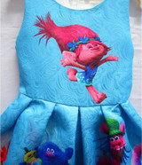 New 2017,Trolls Clothes,Trolls Dress,Summer,Girl Princess Dress,Girl Clothes,Girl's Cartoon Clothing,For kids 3-9 Years