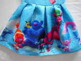 New 2017,Trolls Clothes,Trolls Dress,Summer,Girl Princess Dress,Girl Clothes,Girl's Cartoon Clothing,For kids 3-9 Years