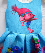 New 2017,Trolls Clothes,Trolls Dress,Summer,Girl Princess Dress,Girl Clothes,Girl's Cartoon Clothing,For kids 3-9 Years