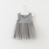 2017 Baby Kids Girl Vest Dress Infant Lace Summer Dresses Newborn Baby Girls Bebes Cotton Clothes New