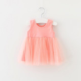 2017 Baby Kids Girl Vest Dress Infant Lace Summer Dresses Newborn Baby Girls Bebes Cotton Clothes New