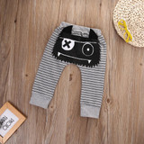 2017 Baby Girls Boys Pants Cotton Harem Pants Cartoon Monster Toddler Baby Bottoms Harem Trousers