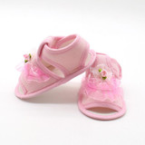 2017 Baby Girl Lace Flowers Sandals Cotton Fabric New Pink White Red for Girl Sandals Summer Shoes 0-18 M