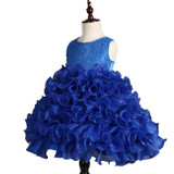 2017 Baby Girl Formal Wear Dress Children Kids Prom Red Dresses For Girls Clothes Flower Girl Party Dress Wedding Ball Gown