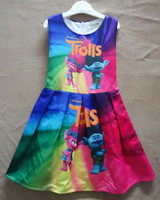 2017 Baby girl dress trolls dress kids clothes Unicorn dress baby girls children clothes cotton H622 2017 Baby girl dress trolls dress kids clothes Unicorn dress baby girls children clothes cotton H622