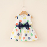 2017 Baby Girl Dress Summer Baby Bow Chiffon Dress Infant Sleeveless Dot Dress 1 Year Birthday Dress Baby Clothes 0-24 Months 2017 Baby Girl Dress Summer Baby Bow Chiffon Dress Infant Sleeveless Dot Dress 1 Year Birthday Dress Baby Clothes 0-24 Months