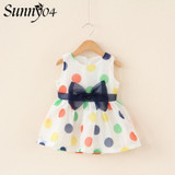 2017 Baby Girl Dress Summer Baby Bow Chiffon Dress Infant Sleeveless Dot Dress 1 Year Birthday Dress Baby Clothes 0-24 Months 2017 Baby Girl Dress Summer Baby Bow Chiffon Dress Infant Sleeveless Dot Dress 1 Year Birthday Dress Baby Clothes 0-24 Months