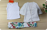 2017 Baby Girl Clothes Summer Baby Gril Clothing Sets Cotton Short Sleeve 3Pcs Kids Baby Girl Clothes Children Suit+Vest+Pants