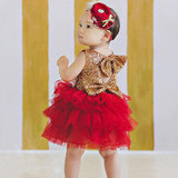 2017 Baby Flower Girl Sequins Sleevless Dress Bow Tulle Tutu Party Formal Dresses Christmas Dress Costume