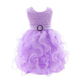 2017 Baby Christening First Birthday Dress Kids Clothes Ruffles Lace Princess Dresses Girls Wedding Party Tutu Dress H2
