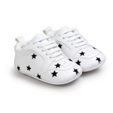 2017 baby boys shoes sneakers Newborn Girls Heart Star Pattern First Walkers Kids Toddlers Lace Up PU Sneakers 0-18 Months