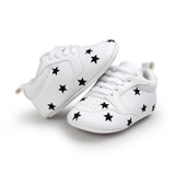 2017 baby boys shoes sneakers Newborn Girls Heart Star Pattern First Walkers Kids Toddlers Lace Up PU Sneakers 0-18 Months
