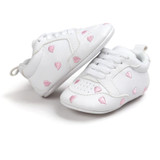 2017 baby boys shoes sneakers Newborn Girls Heart Star Pattern First Walkers Kids Toddlers Lace Up PU Sneakers 0-18 Months