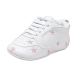 2017 baby boys shoes sneakers Newborn Girls Heart Star Pattern First Walkers Kids Toddlers Lace Up PU Sneakers 0-18 Months