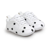 2017 baby boys shoes sneakers Newborn Girls Heart Star Pattern First Walkers Kids Toddlers Lace Up PU Sneakers 0-18 Months