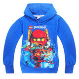 2017 baby Boys Outwear Ninja Ninjago Hoodies Cartoon Costumes Clothes shirts Children's zip Sweatshirts Kids bomber jackets coat