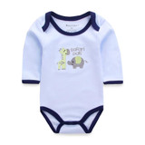 2017 Baby Bodysuits 3pcs/lot Clothing Cotton Body Baby Girl Boy Clothes Long Sleeve Cartoon Print Bodysuit Newborn Baby Overalls