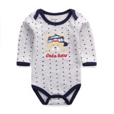 2017 Baby Bodysuits 3pcs/lot Clothing Cotton Body Baby Girl Boy Clothes Long Sleeve Cartoon Print Bodysuit Newborn Baby Overalls
