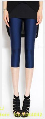 Deportes Aptitud Spring Summer Solid candy Neon leggings for women High Stretched legging clothing Cropped To the Calf 16 Color