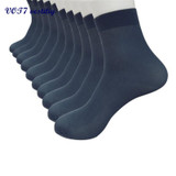 Deodorant mature sock VOT7 vestitiy summer fashion 10 Pairs Bamboo Fiber Ultra-thin Elastic Silky Short Silk Socks A 17