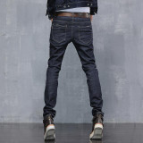 Denyblood Jeans Mens Slim Jeans Pants Stretch Denim Dark Blue Stonewashed Fashion Casual Pants Trousers 8602