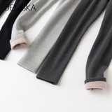 DENISKA 2017 autumn winter cotton warm fitness leggings women striped cotton workout legging legins leggins women female