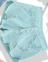 Denim Women Sexy Shorts 2016 Summer Hole Destroyed Shorts Jeans 4 Color High Waisted Jeans Short Feminino Fashion XL