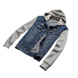 Denim Jacket men hooded sportswear Outdoors Casual fashion Jeans Jackets Hoodies Cowboy Mens Jacket and Coat Plus Size 4XL 5XL