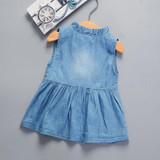 Denim Baby Girl Princess Dress Kid Baby Party Wedding Pageant Dresses girls Clothes