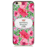 Deluxe Vintage MINIMAL Floral Flower Phone case for fundas iPhone 7 5 5S 6 6s Plus 7 Plus soft silicone cover