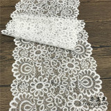 Free shipping 5yards/lot Width 21cm 2colors presser Elastic Lace Fabric DIY Garment Accessories,Wedding Lace,Lace Material