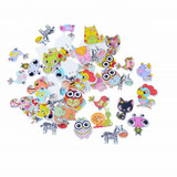 Free shipping 50pcs Mixed 2 Holes Decorative Buttons Lovely cartoon Animals Wood Buttons Sewing Scrapbooking F1669