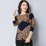 2018 Autumn&amp;Winter NEW Knitted sweaters Women printing Pullovers Oblique collar Long Sleeve Knitted Soft Warm Pullover Female