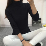 2018 Autumn Winter Women Sweaters and Pullovers Turtleneck Knitted Sweater Outerwear Pullover Tops Sueter Mujer Chandail Femme