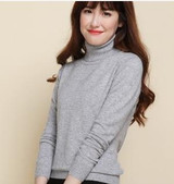 2018 autumn winter women sweaters and pullovers female knitted turtleneck solid color jersey pull femme cashmere sweater